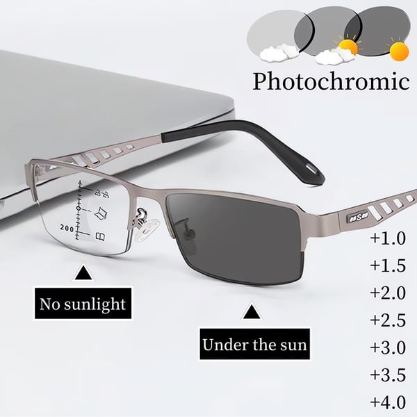 Ultra-Loght Multi-Focal Photochromic Reading Glasses