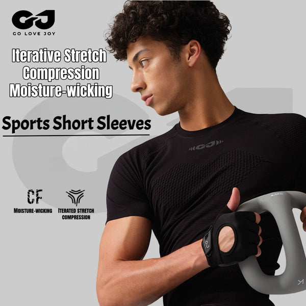 Men's Seamless Sports Short Sleeve: Quick-Dry Comfort for Intense Workouts