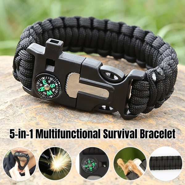 5-in-1 Camping Emergency Survival Bracelet