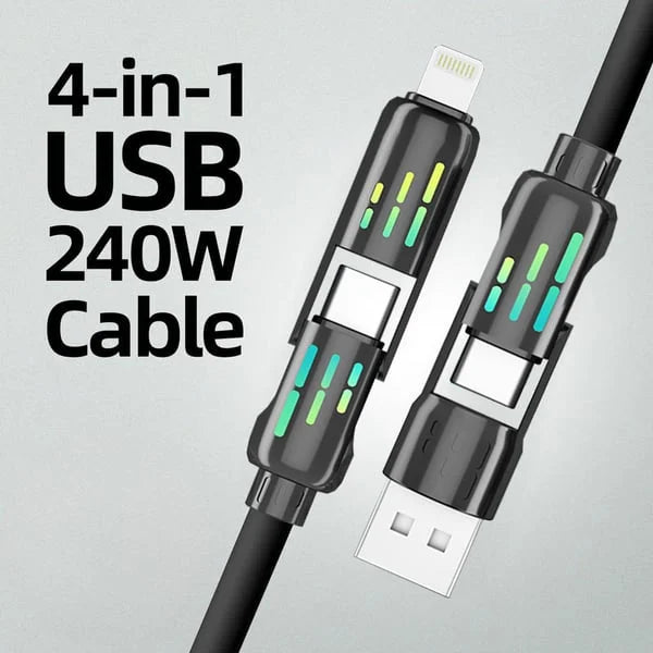 240W 4-in-1 USB C Cable⚡Super Fast⚡